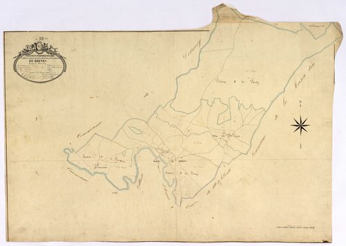Brèves, cadastre ancien : tableau d'assemblage