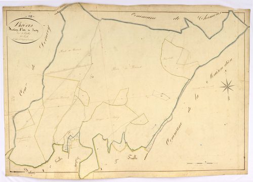 Brèves, cadastre ancien : plan parcellaire de la section A dite de Jardy, feuille 2