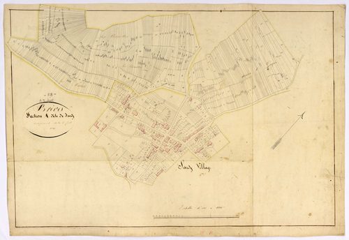 Brèves, cadastre ancien : plan parcellaire de la section A dite de Jardy, feuille 3, développement