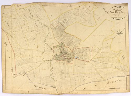 Brèves, cadastre ancien : plan parcellaire de la section A dite de Jardy, feuille 3