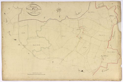 Brinay, cadastre ancien : plan parcellaire de la section A dite de Landés, feuille 3