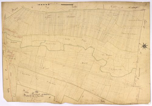Brinon-sur-Beuvron, cadastre ancien : plan parcellaire de la section C dite du Lion d'Or, feuille 2