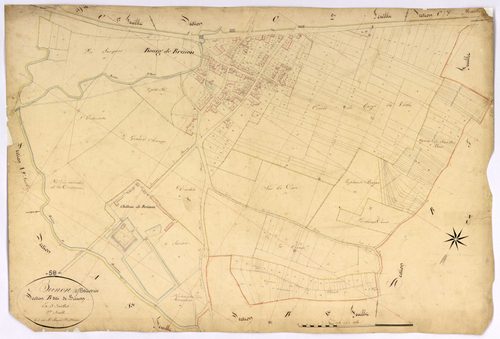 Brinon-sur-Beuvron, cadastre ancien : plan parcellaire de la section B dite de Brinon, feuille 2