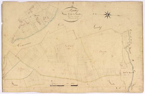 Bulcy, cadastre ancien : plan parcellaire de la section A dite de Neuville, feuille 2