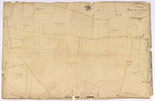 Bulcy, cadastre ancien : plan parcellaire de la section A dite de Neuville, feuille 1