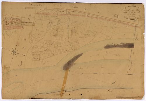 La Celle-sur-Loire, cadastre ancien : plan parcellaire de la section A dite du Val, feuille 4