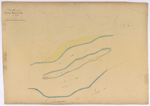 La Celle-sur-Loire, cadastre ancien : plan parcellaire de la section A dite du Val, feuille 3, annexe
