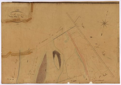 La Celle-sur-Loire, cadastre ancien : plan parcellaire de la section A dite du Val, feuille 1