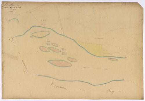 La Celle-sur-Loire, cadastre ancien : plan parcellaire de la section A dite du Val, feuilles 1 et 2, annexe
