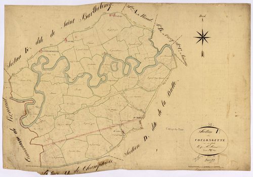 Cercy-la-Tour, cadastre ancien : plan parcellaire de la section I dite de Coulongette