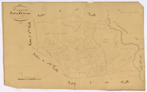 Cervon, cadastre ancien : plan parcellaire de la section A dite de Doussas, feuille 2
