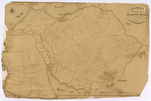 Cervon, cadastre ancien : plan parcellaire de la section D dite de Certaine, feuille 4