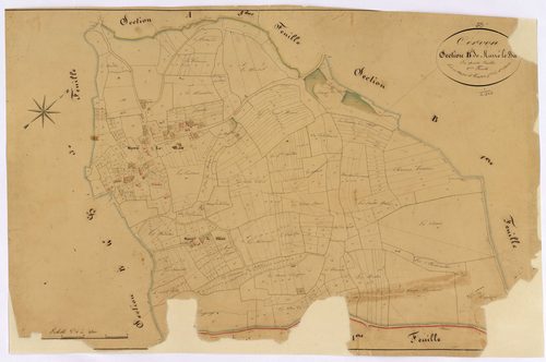 Cervon, cadastre ancien : plan parcellaire de la section B dite de Marré-le-Bas, feuille 2