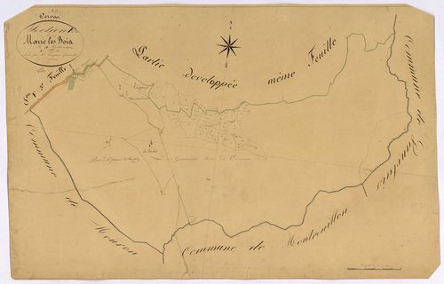 Cervon, cadastre ancien : plan parcellaire de la section E dite de Marré-les-Bois