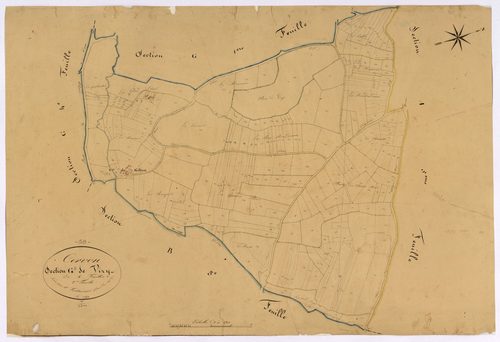 Cervon, cadastre ancien : plan parcellaire de la section G dite de Viry, feuille 2