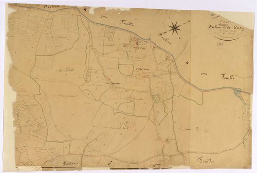 Cervon, cadastre ancien : plan parcellaire de la section C dite de Cusy, feuille 1
