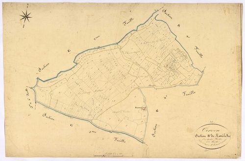 Cervon, cadastre ancien : plan parcellaire de la section B dite de Marré-le-Bas, feuille 3
