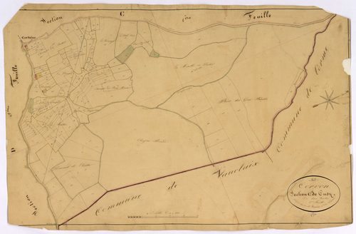 Cervon, cadastre ancien : plan parcellaire de la section C dite de Cusy, feuille 2