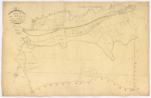 Cessy-les-Bois, cadastre ancien : plan parcellaire de la section C dite de Cessy, feuille 2