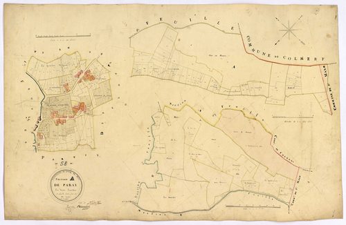 Cessy-les-Bois, cadastre ancien : plan parcellaire de la section A dite de Paray, feuille 2