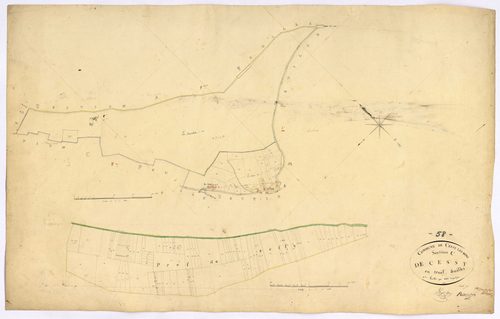 Cessy-les-Bois, cadastre ancien : plan parcellaire de la section C dite de Cessy, feuille 3