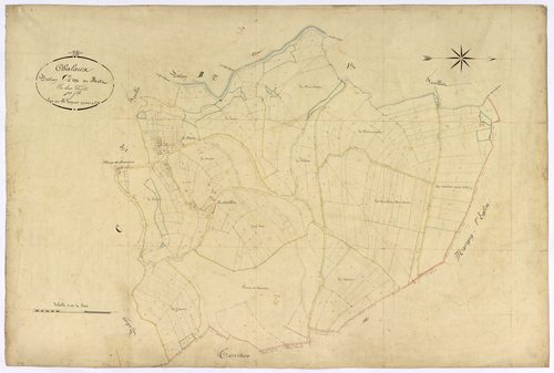 Chalaux, cadastre ancien : plan parcellaire de la section C dite du Metz, feuille 1
