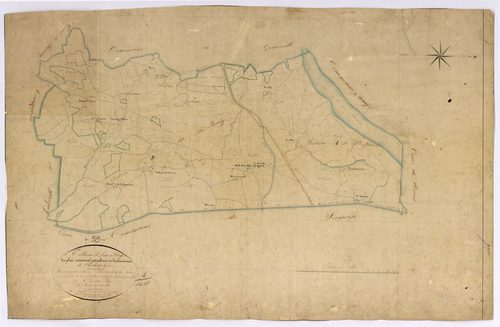 Challuy, cadastre ancien : tableau d'assemblage