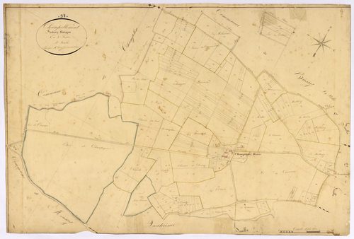 Champallement, cadastre ancien : plan parcellaire de la section unique, feuille 5
