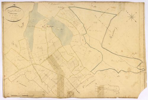 Champallement, cadastre ancien : plan parcellaire de la section unique, feuille 4