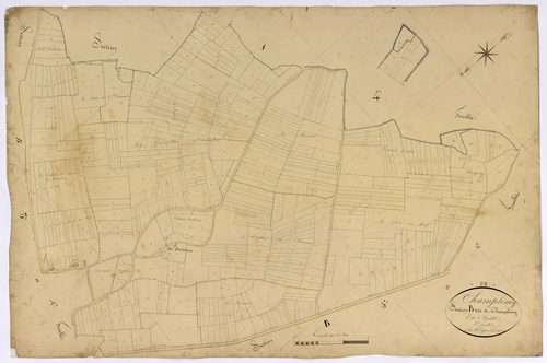 Champlemy, cadastre ancien : plan parcellaire de la section B dite de Champlemy, feuille 2