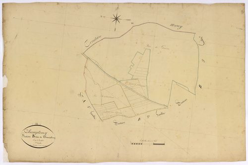Champlemy, cadastre ancien : plan parcellaire de la section B dite de Champlemy, feuille 1