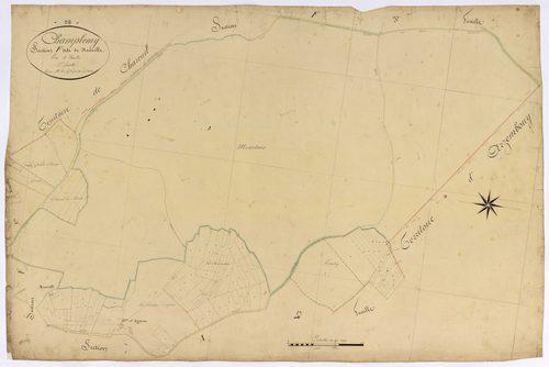 Champlemy, cadastre ancien : plan parcellaire de la section F dite de Neuville, feuille 2