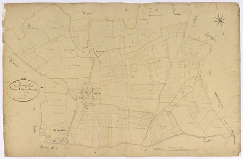 Champlin, cadastre ancien : plan parcellaire de la section A dite de Champlin, feuille 3