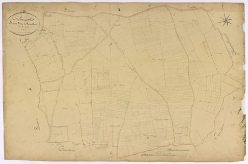 Champlin, cadastre ancien : plan parcellaire de la section B dite du Patouillat, feuille 1
