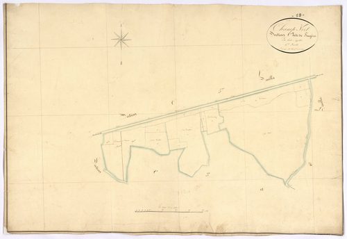 Champvert, cadastre ancien : plan parcellaire de la section C dite de Fougère, feuille 4