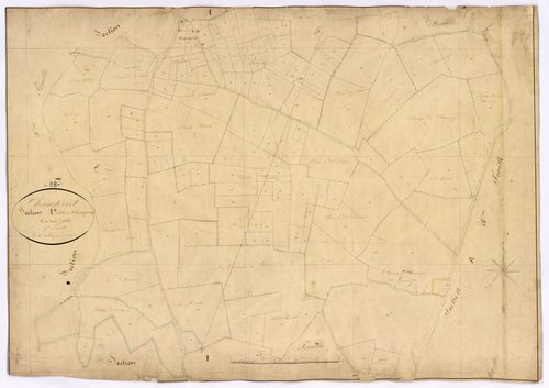 Champvert, cadastre ancien : plan parcellaire de la section A dite de Champvert, feuille 4