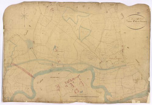 Champvert, cadastre ancien : plan parcellaire de la section A dite de Champvert, feuille 1
