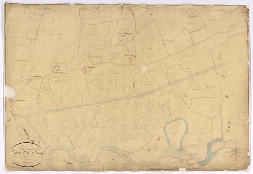 Champvert, cadastre ancien : plan parcellaire de la section B dite de Vanzé, feuille 1