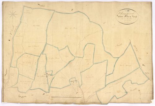 Champvert, cadastre ancien : plan parcellaire de la section B dite de Vanzé, feuille 6