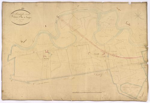 Champvert, cadastre ancien : plan parcellaire de la section C dite de Fougère, feuille 1
