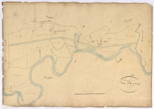 Champvert, cadastre ancien : plan parcellaire de la section B dite de Vanzé, feuille 2