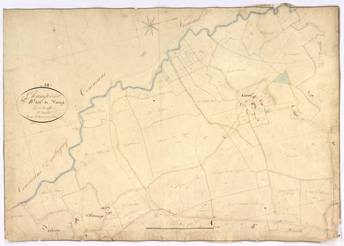Champvert, cadastre ancien : plan parcellaire de la section B dite de Vanzé, feuille 5