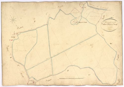 Champvert, cadastre ancien : plan parcellaire de la section B dite de Vanzé, feuille 4