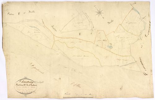 Chantenay-Saint-Imbert, cadastre ancien : plan parcellaire de la section E dite de Saint Imbert, feuille 2