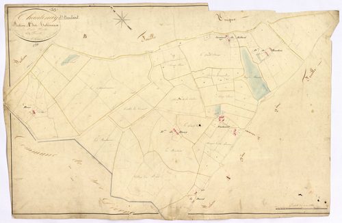 Chantenay-Saint-Imbert, cadastre ancien : plan parcellaire de la section A dite des Hativaux, feuille 1