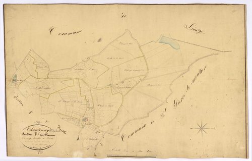 Chantenay-Saint-Imbert, cadastre ancien : plan parcellaire de la section F dite des Chaumes, feuille 1