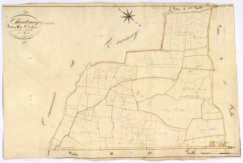 Chantenay-Saint-Imbert, cadastre ancien : plan parcellaire de la section E dite de Saint Imbert, feuille 3