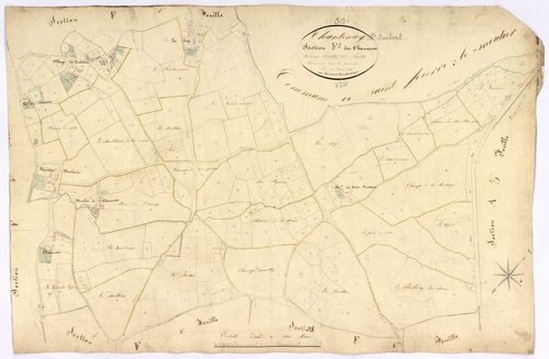 Chantenay-Saint-Imbert, cadastre ancien : plan parcellaire de la section F dite des Chaumes, feuille 2