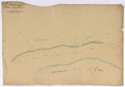 Chantenay-Saint-Imbert, cadastre ancien : plan parcellaire de la section F dite des Chaumes, feuilles 3 et 4, annexe