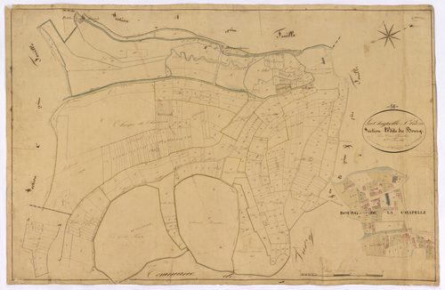 La Chapelle-Saint-André, cadastre ancien : plan parcellaire de la section B dite du Bourg, feuille 3